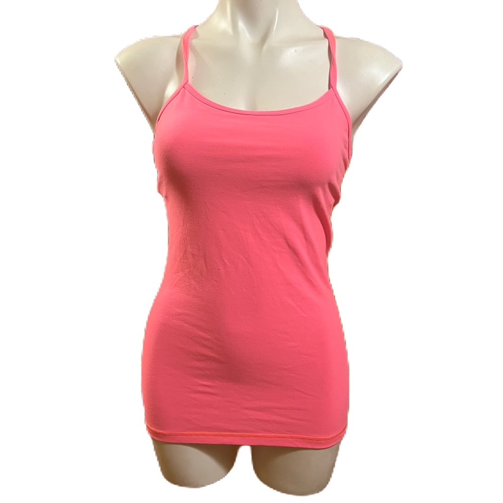 Lululemon Athletica bright pink fitted Racerback tank top 6
